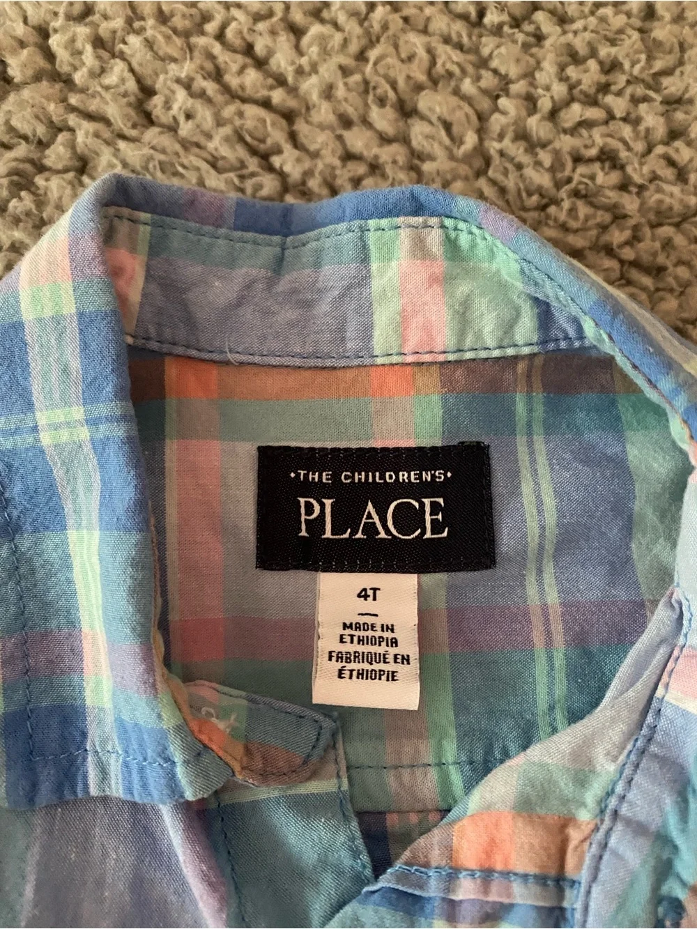 The Children’s Place Boys 4T Short Sleeves Button Down Shirts